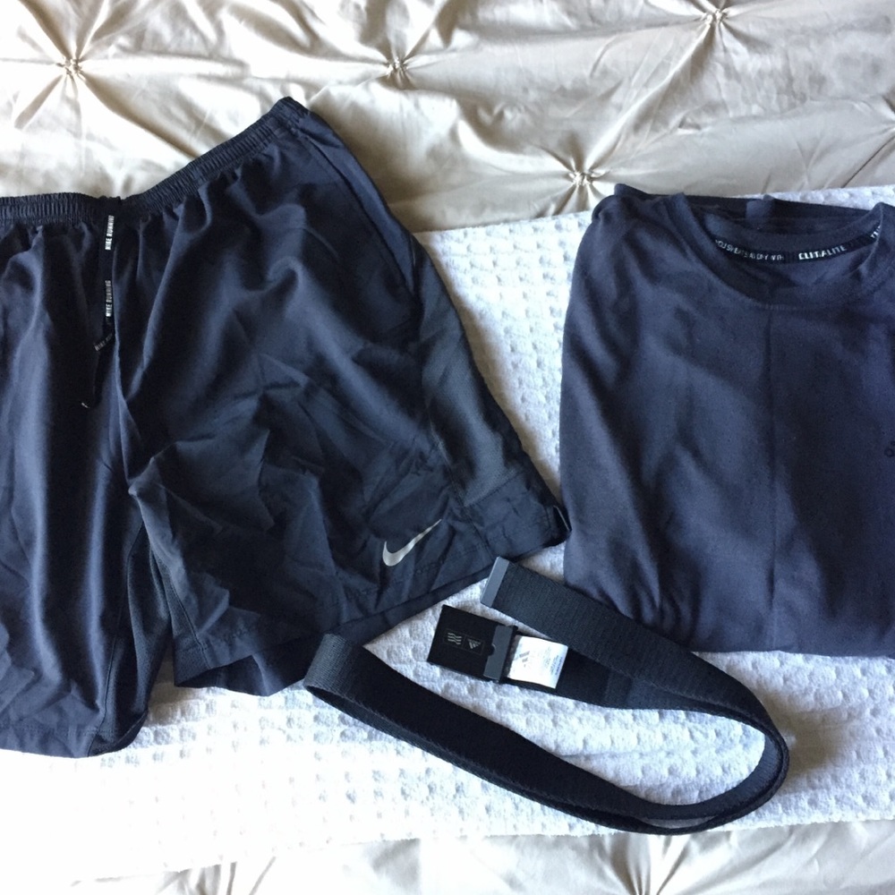 NWT Nike shorts NWOT Adidas shirt & belt